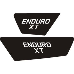 Decal Set for Side Cover Left and Right, 2-piece, matt black, design and lettering based on '76 decal of the 500 series