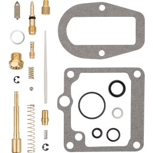 Kit de réfection de carburateur avec piston de starter, ressort et bille, joint de tige de commande. Gicleurs: #210/#35 + aiguille spécifique