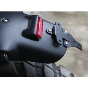 Support de plaque d'immatriculation JvB-moto 'Pure', matériel de montage inclus (SANS éclairage de plaque), aluminium laqué noir