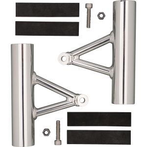 Supports de phare avant aluminium brossé (la paire), style Wrenchmonkees/GibbonSlap