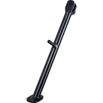 KEDO HeavyDuty Side Stand, for 10mm frame hole and 2 parallel springs, with stop limiter, black plastic coated