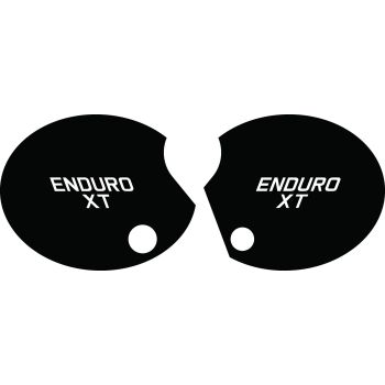 Jeu d'autocollants de caches latéraux 'Enduro XT' droit et gauche, noir (lettres blanches)