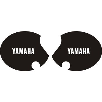 Side Cover Decal Set 'YAMAHA', Right & Left, White Lettering