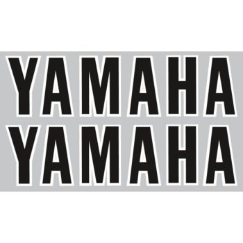 Tank Emblem / Logo / Lettering / Decal for XT500 black/white, 1 pair