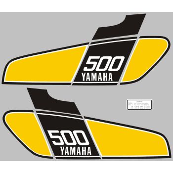 Tank Decal Design Model 1976,  yellow/black, complete left/right, can be painted over, incl. oil service sticker