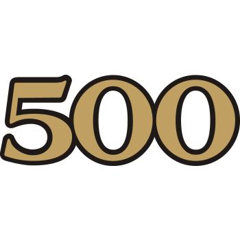 Emblème de cache latéral 'SR500', or/noir, pièce
