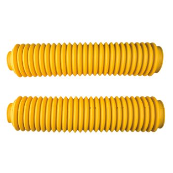 Soufflets de fourche, jaune, la paire (43mm en haut, 58-62mm en bas, pas pour fourche inversée)