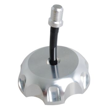 Bouchon de réservoir alu avec joint + mise à l'air extérieure (raccord pour tuyau)