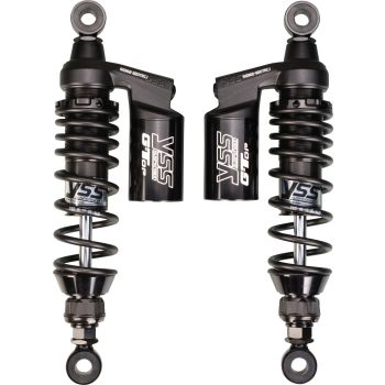 YSS Rear Twin Shocks 'Bronco', 320mm incl. piggy back reservoir, 1 Pair, Black Edition (Technical Component Report),