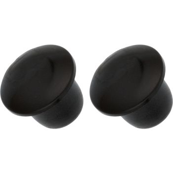 Dummy Cap / Cover Cap for M10 Mirror Thread (black plastic), diameter shaft ca.10mm / head ca.15mm, set of 2