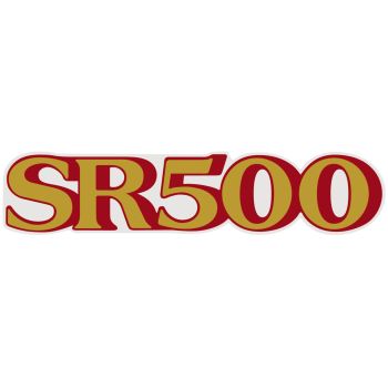 Emblème de cache latéral 'SR500' or/rouge, pièce