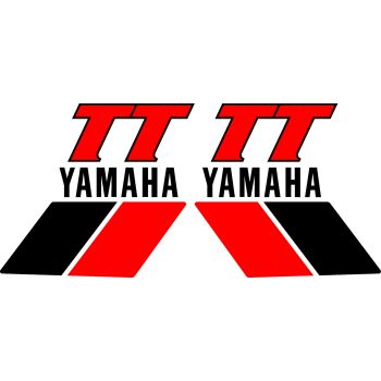 Sticker/Tank Decal TT600, approx. 146x159mm, red/black/white, 1 pair for left/right, OEM reference # 34K-24163-00