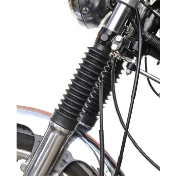 Soufflets de fourche Scrambler, 185mm de long / 58mm de diamètre, noir (la paire)