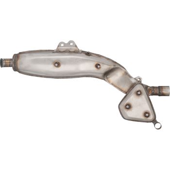 Silencieux d'échappement identique à l'origine, refabrication tout inox brut à polir ou peindre, avec fixations pour pare-chaleurs