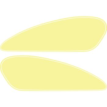 Autocollants de réservoir, crème, refabrication