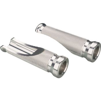 LSL Footpeg Body 'Racing', tapered,  aluminium silver glossy anodised, 1 pair