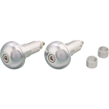 Handlebar End Weights 'Classic', chrome, 1 pair, diameter 35mm, length 15mm, suitable for all aluminium and steel handlebars (12-22mm inner diameter)