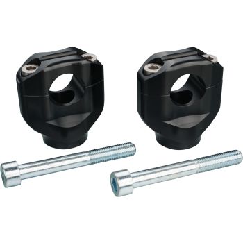 Pontets de guidon LSL, noir, la paire, pour guidon 1'' (25.4mm), Homologué TÜV