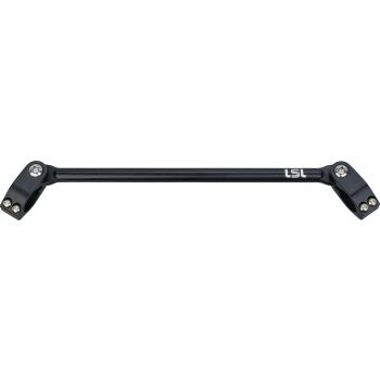 LSL Handlebar Strut Crossbar, two-piece clamps, aluminium matt black anodised, diameter strut 1/2', length strut 280mm, installation length centre/centre 300mm