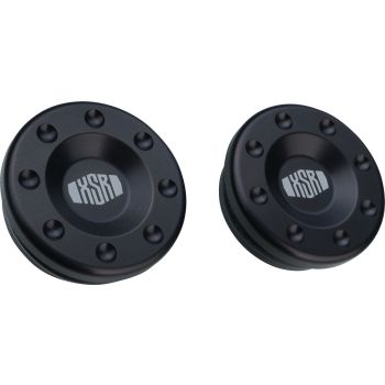 Frame Caps/Covers, black anodized aluminium with XSR-logo, 1 pair (OEM)