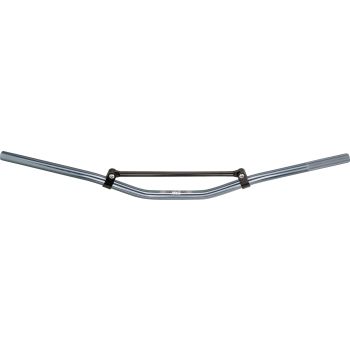 Guidon alu 'Cross' bas, légèrement cintré (barre de renfort vissée), couleur titane, 812x80x92mm