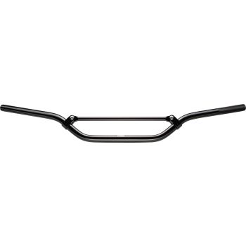 Aluminium Handlebar 'Enduro', high type, severe offset, (screwed-on strut), black, (W:H:D) 800x162x117mm