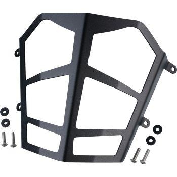 KEDO T7 Offroad-Scheinwerferschutzgitter aus 2.5mm starkem Aluminium, schwarz beschichtet, inkl. Montagematerial (Fotomuster mit Montagespuren)