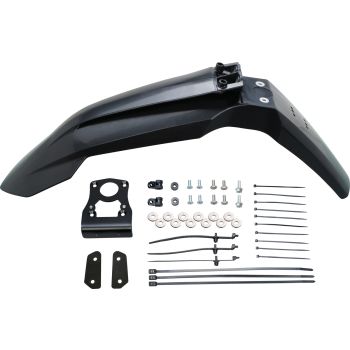 Enduro Fender 'High Up' Kit, black, incl. ready-to-install front fender and bracket, requires steel braided brake line item 11154, decal see item 31099-X