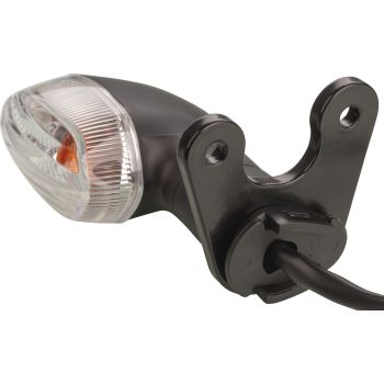 Supports aluminium de clignos d'origine, époxy noir, montage prévu sur notre support de plaque d'immat. art. 31081. La paire