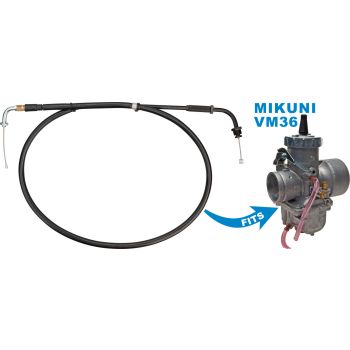 Câble d'accélérateur mono (ouverture) pour carburateur VM36-4, compatible poignée d'accélérateur d'origine