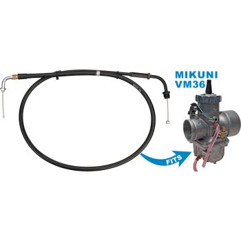 Câble d'accélérateur mono (ouverture) pour carburateur VM36-4, compatible poignée d'accélérateur d'origine