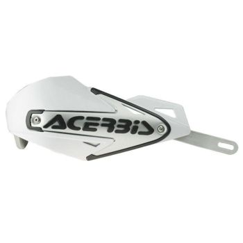 Pare mains ACERBIS MULTIPLO 'E', blanc, ensemble complet avec kit fixation universel pour guidons 22/28mm