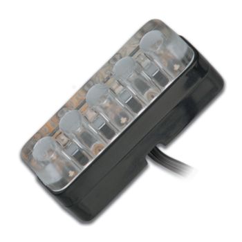 Mini éclairage LED de plaque d'immatriculation, siglée 'E' (39X10X19mm)