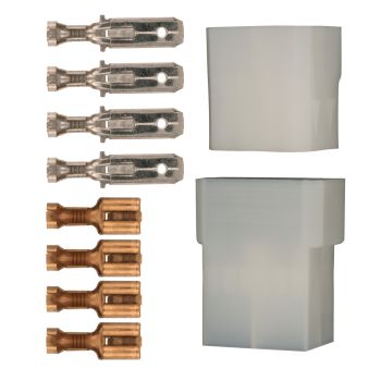 Kit connecteur universel à 2 broches (cosses plates incluses)
