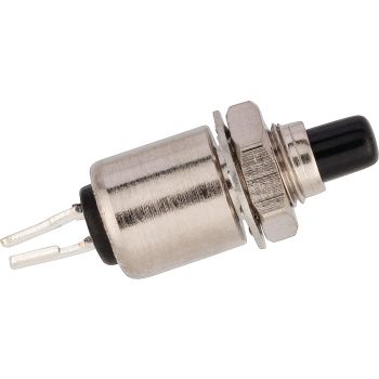 Bouton poussoir universel Motogadget 'Micro', long. 16mm, diam. de fixation 5mm, inox.