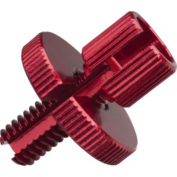 Molette de réglage de cable M8x1.25 avec contre-écrou pour frein ou embrayage, anodisé rouge, qualité OEM, pièce