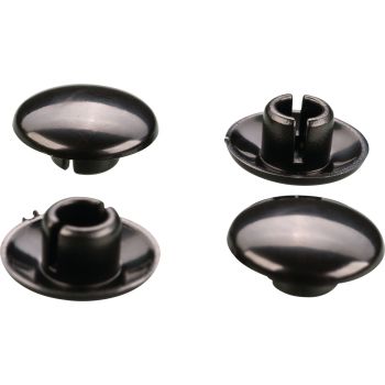 M8 Cover Cap Set, plastic black, for handlebar bracket screws, 4 pieces