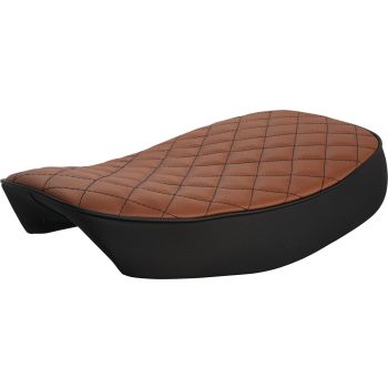 Selle confort KEDO, noir/marron, motif carreaux cousu main, sans sangle