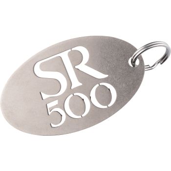 Porte clés avec logo SR500, inox