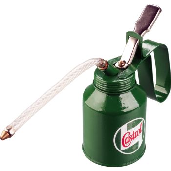 Nostalgic Pump Oiler 'Castrol', 0,2l, solid metal design, with fixed and flexible spout, Wakefield-Design