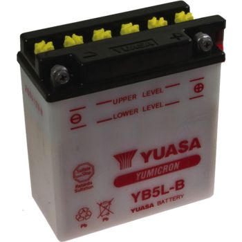 Batterie YUASA 12V (YB5L-B), alternative à art. 40030. Livrée SANS acide