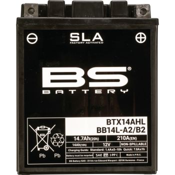 SLA Battery BS 12V / 14,7Ah maintenance-free filled, leak-proof due to SLA technology (without fleece, without gel) Type BB14L-A2