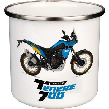 Nostalgic Mug ' T700 Rallye' 300ml, enamel with metal rim (hand wash recommended)