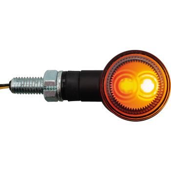 Daytona LED Indicator/Taill-/Brakelight D-Light SOL, metal housing dim. approx. LxWxH 72x25x30mm, smoke glass, e-approved, M8 thread, 1 pair