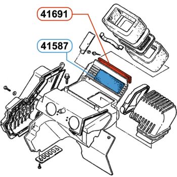 Foam between Intake Snorkel and Air Filter Box, 1 piece, self-adhesive, vibration reducing, OEM reference # 34L-14425-00