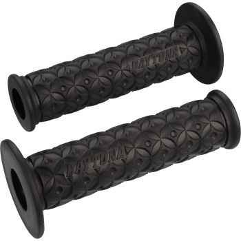 Handlebar Grip Daytona 'D-Ninja', black, for 22mm handlebars, open ends, 1 pair