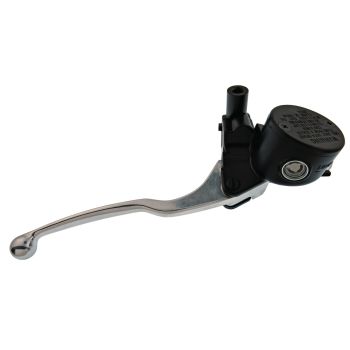 NISSIN Front Brake Master Cylinder 'Seventies', black/silver, complete with lever, reservoir + brake light switch (piston diameter 13mm)