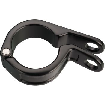 Clamp for Front Fork Inner Tube, black, for 35mm inner tube, 1 piece, for e.g. indicator mounting with 10mm hole