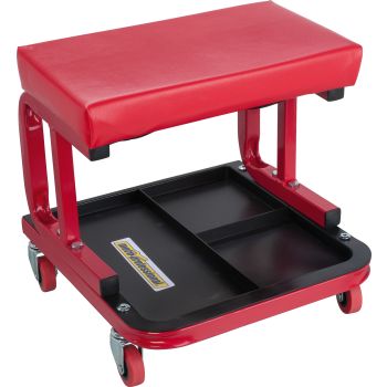 Workshop Seat, with tool tray, perfect for relaxed work on the motorcycle if no lifting platform is available, up to 150kg, 360° rotatable