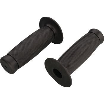 Poignées caoutchouc Biltwell 'Renegade', noir, pour guidon de 22mm, la paire